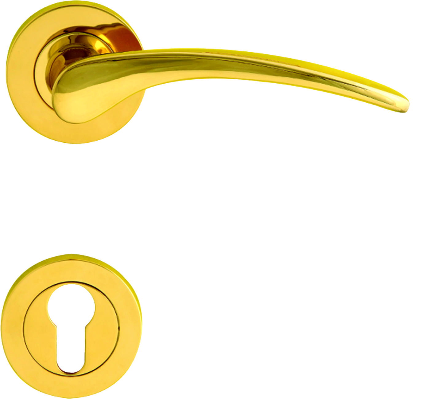 Brass Door Lock With PVD Finishing B-RM0105-PVD Door Handle From China Supplier